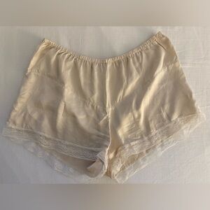 Italian Champagne Silk Pajama Shorts